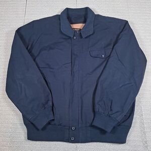 Brooks Brothers Windbreaker  Lined  Jacket Mens 42 Navy Harrington Bomber Golf